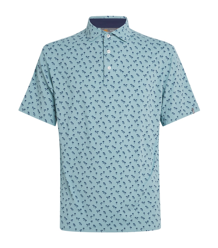 KJUS Mens Printed Golfer Polo Shirt Rvbk/ablu Image 1
