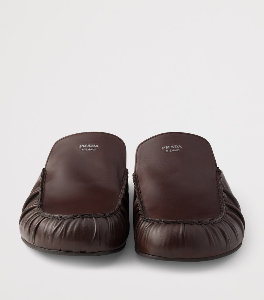 Prada Leather Mules Brown Image 5