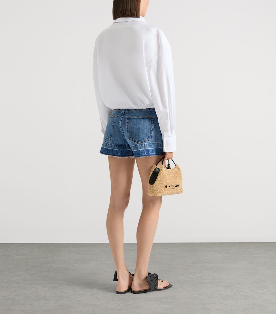 Givenchy Womens Cotton Cropped Shirt White Image 3