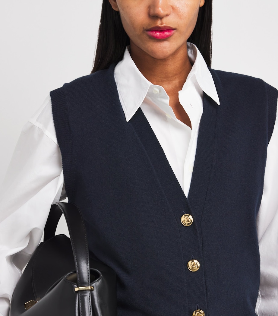 Wool-Cashmere Highland Gilet 0012 MARINO Image 6