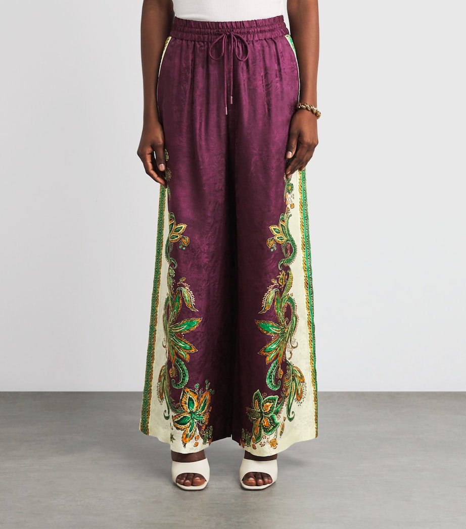 ALEMAIS Womens Silk-Blend Ruthie Trousers Image 4