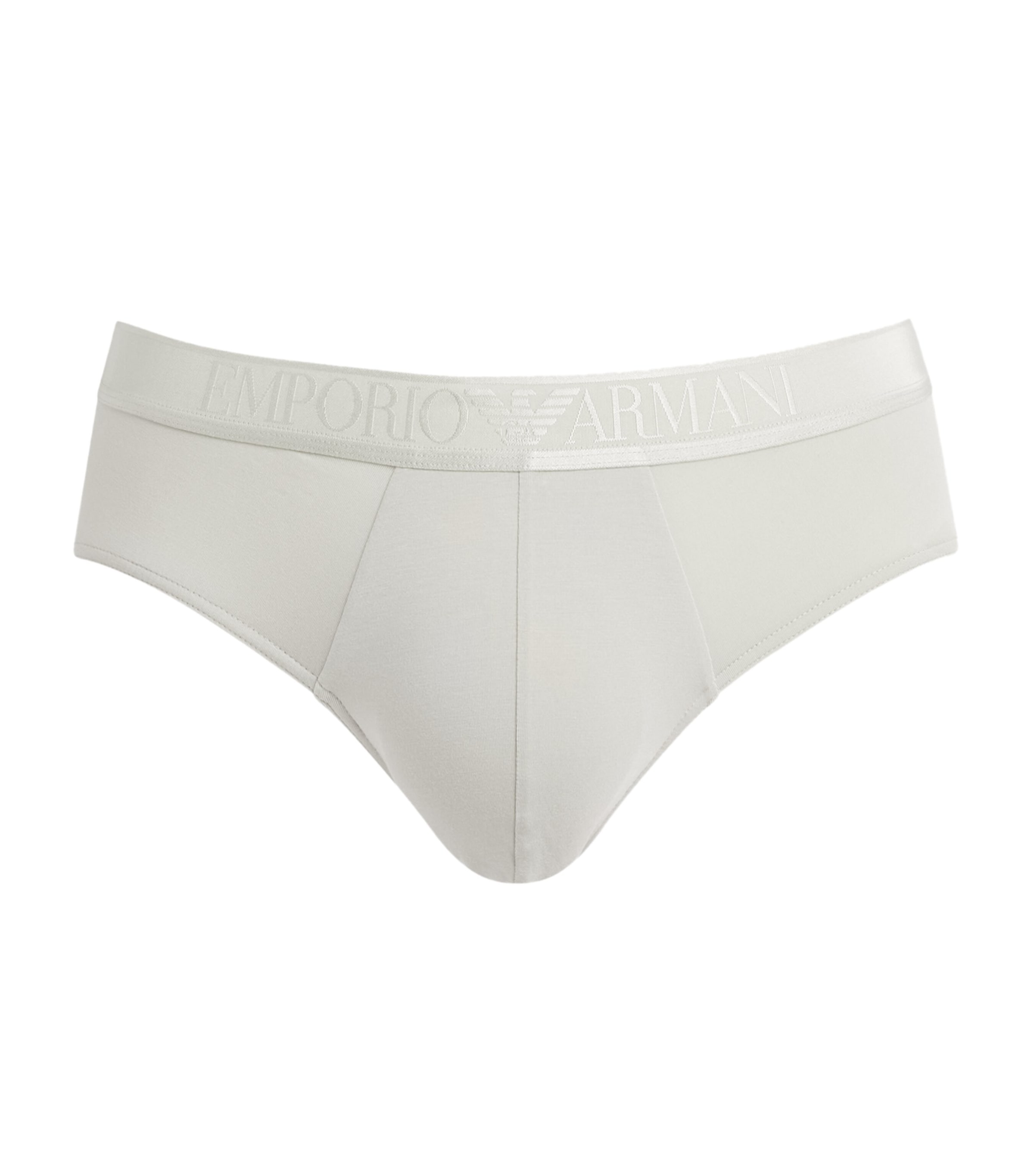 Emporio Armani Mens Modal Logo Briefs Mineral Image 1