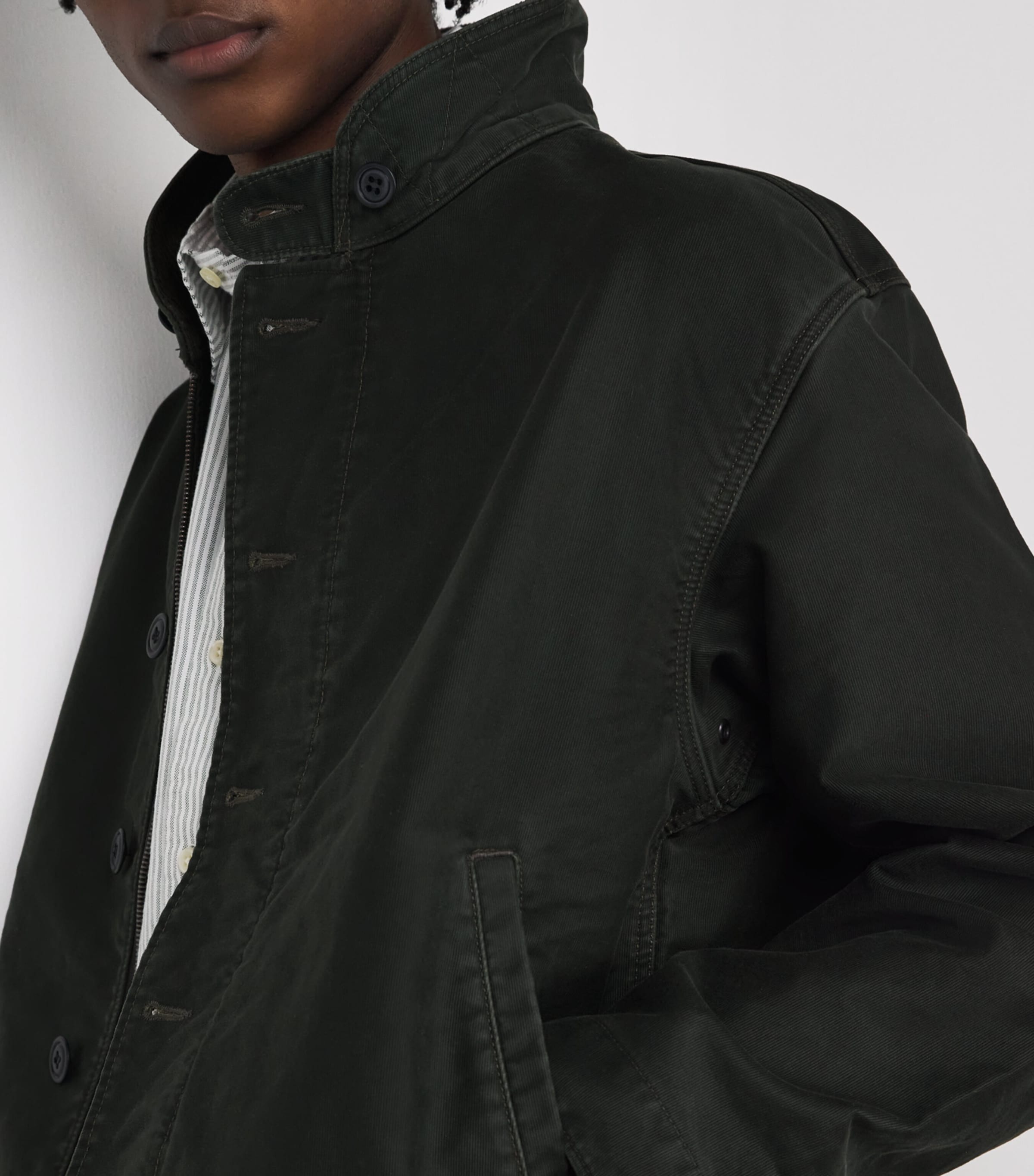 Double RL Cotton N-1 Deck Jacket BLACK Image 6