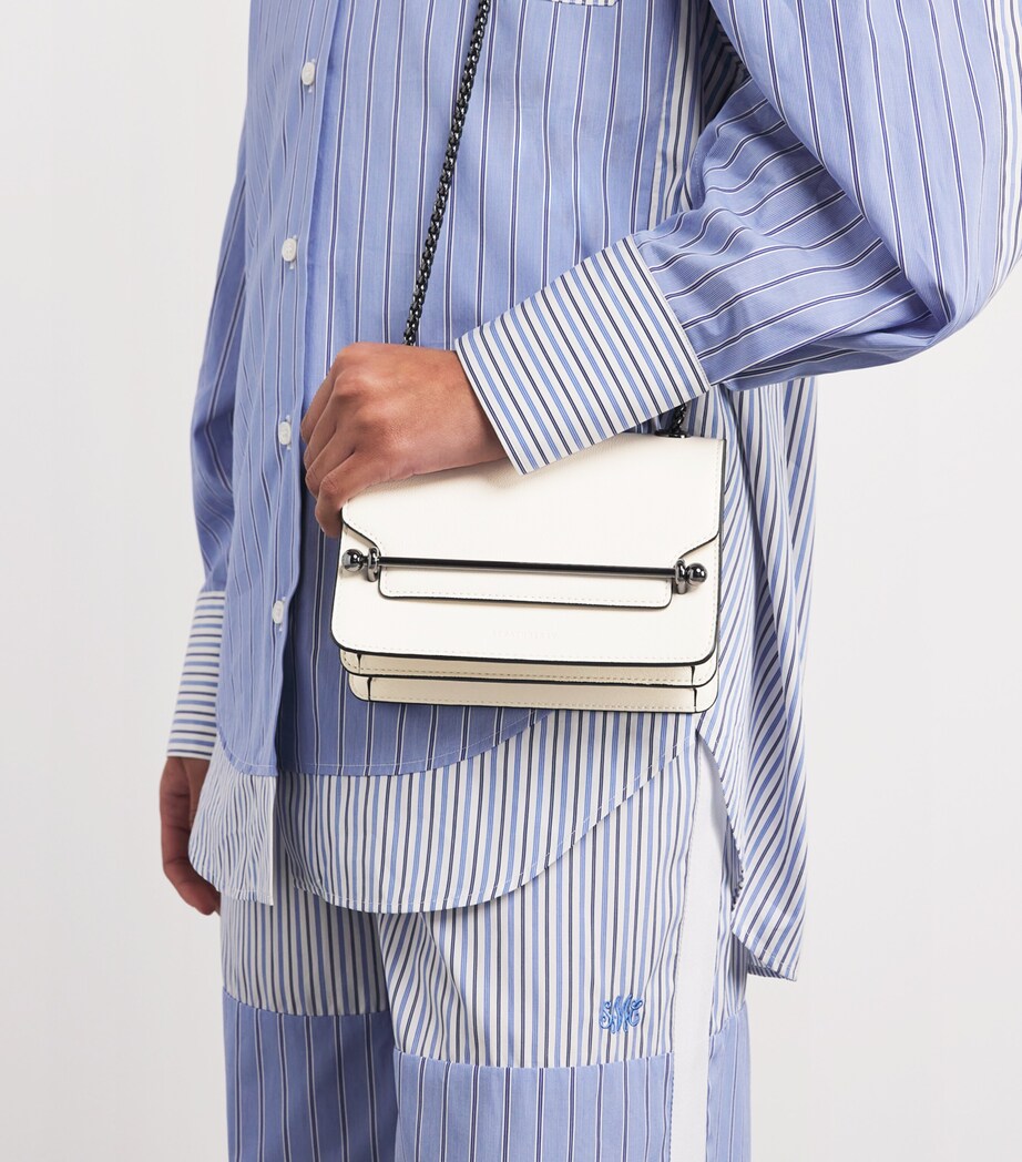 Mini Leather East/West Shoulder Bag 971 WHITE Image 5