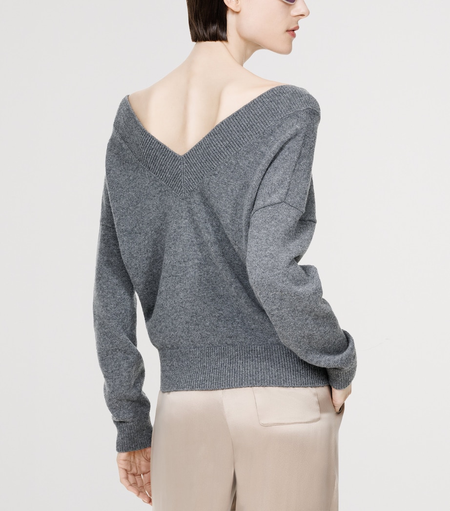TOM FORD Womens Stretch-Cashmere V-Neck Sweater Tav Image 4