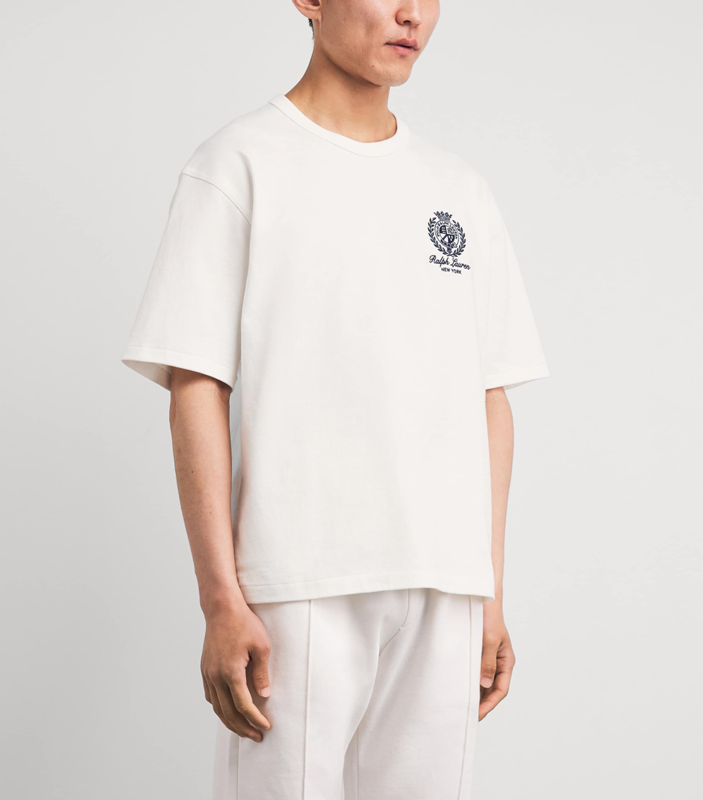 Polo Ralph Lauren Mens Embroidered Crest T-Shirt White Image 4