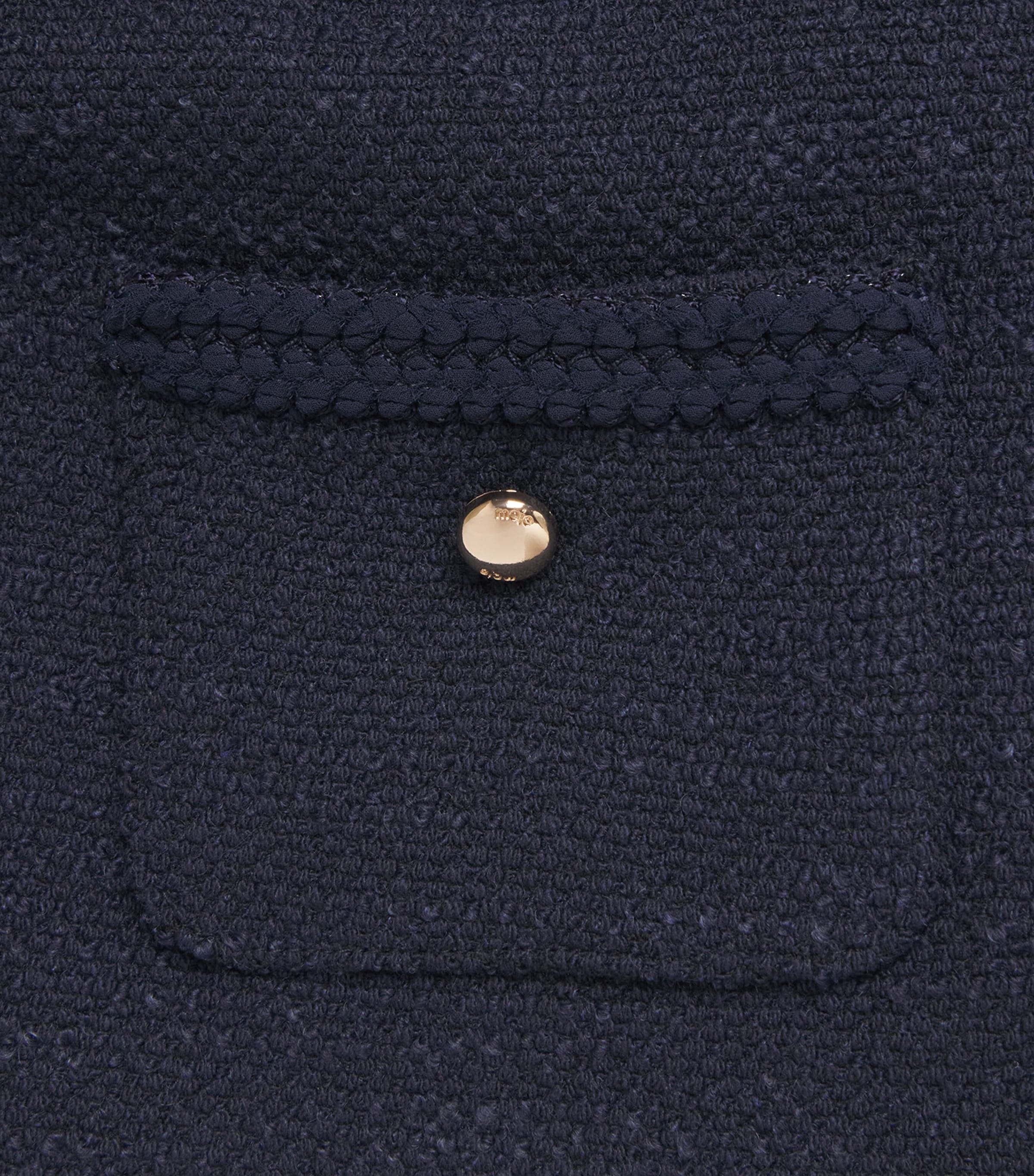 Maje Womens Tweed Gilet Navy Image 6