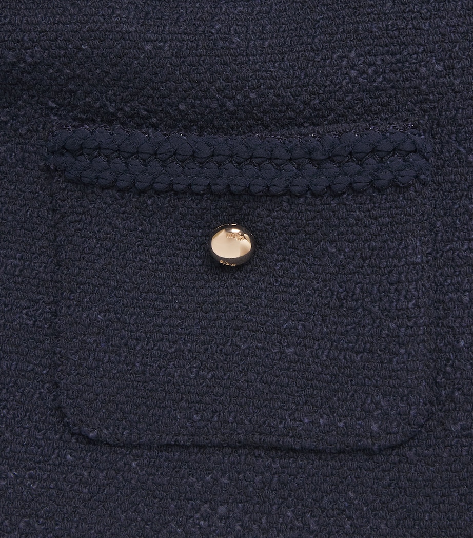 Maje Womens Tweed Gilet Navy Image 6