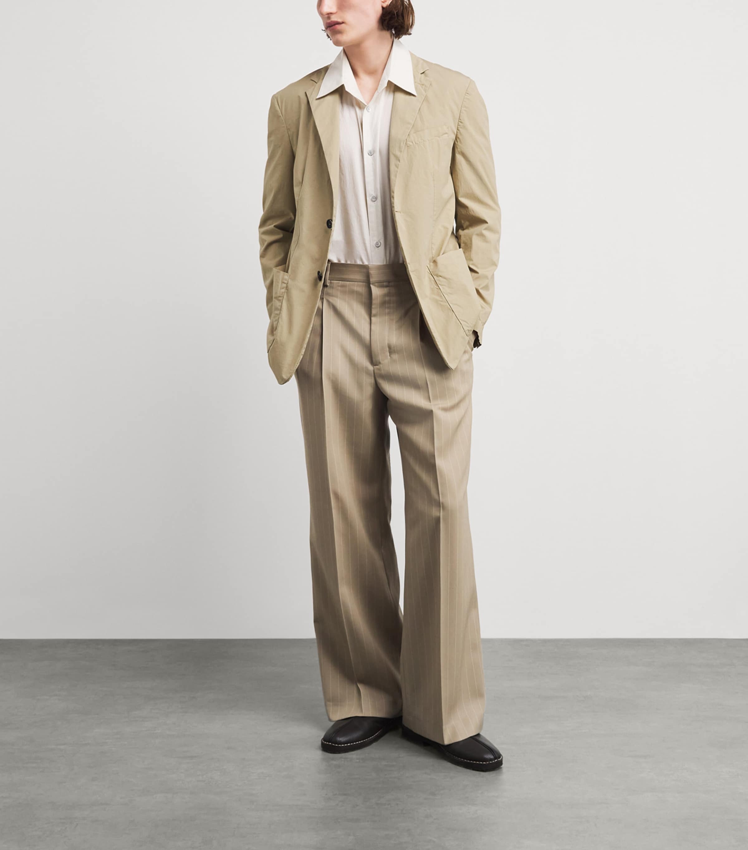 Barena Mens Stretch-Cotton Borgo Jacket Beige Image 2