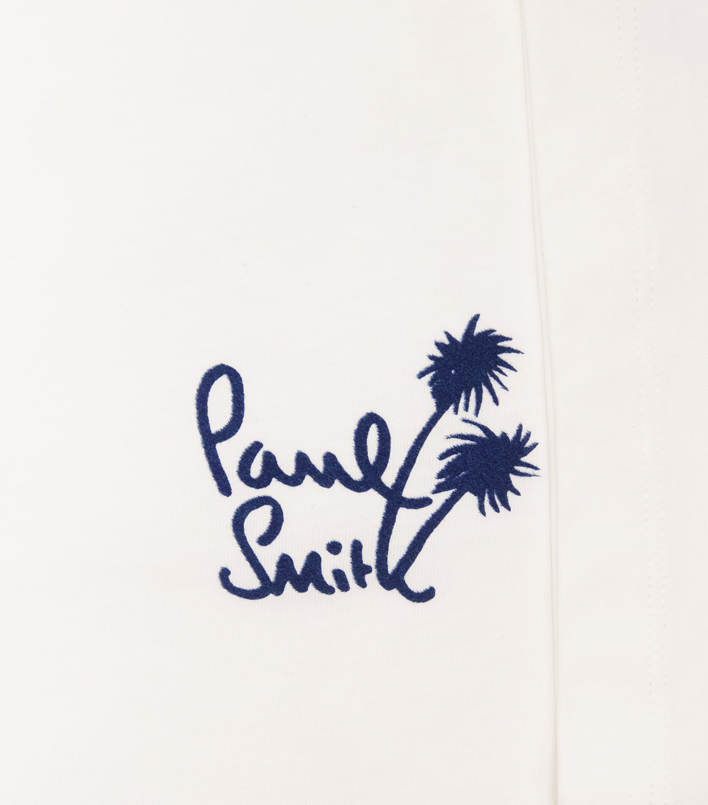 Paul Smith Mens Cotton Embroidered Logo T-Shirt White Image 6