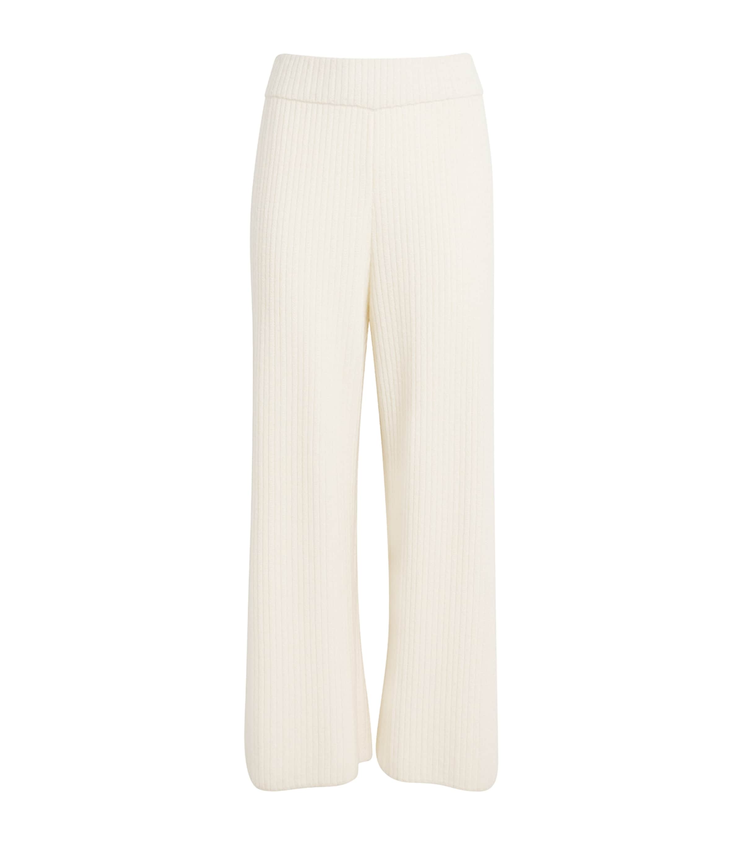 Cashmere Ribbed Trousers CLOUD Image 1