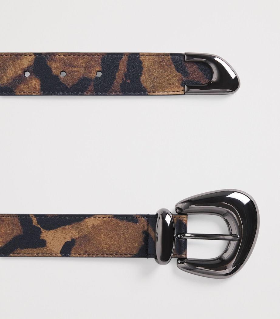 Bubble Calfskin Leopard Belt BW1F Image 3