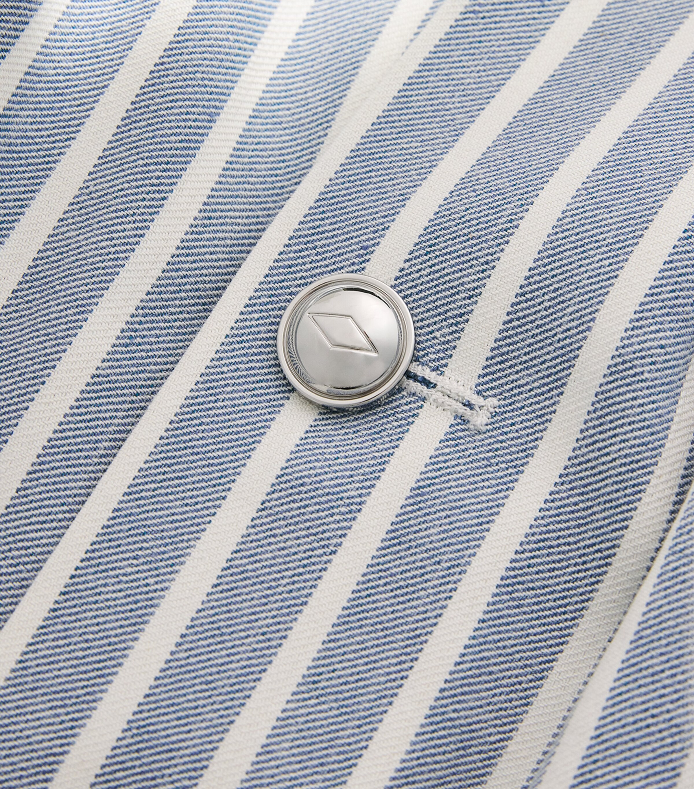 Denim Stripe Bryce Midi Skirt STONE BLUE/CHALK Image 5