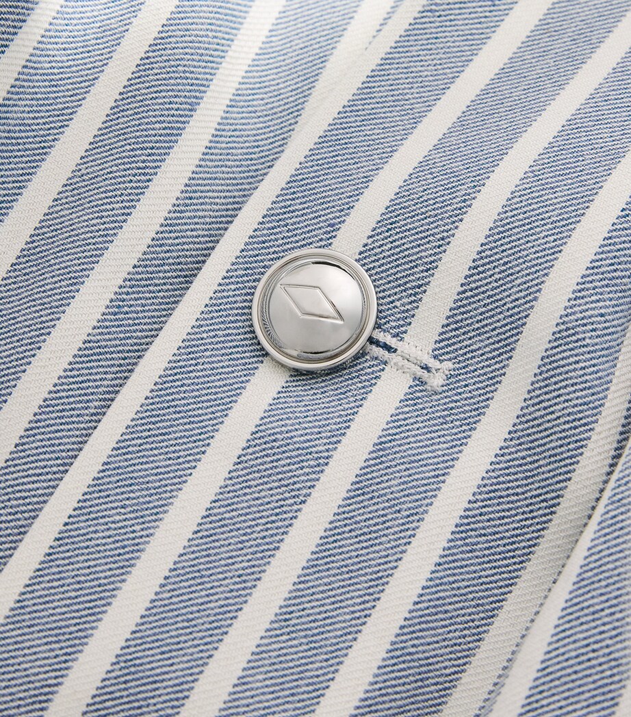 Denim Stripe Bryce Midi Skirt STONE BLUE/CHALK Image 5