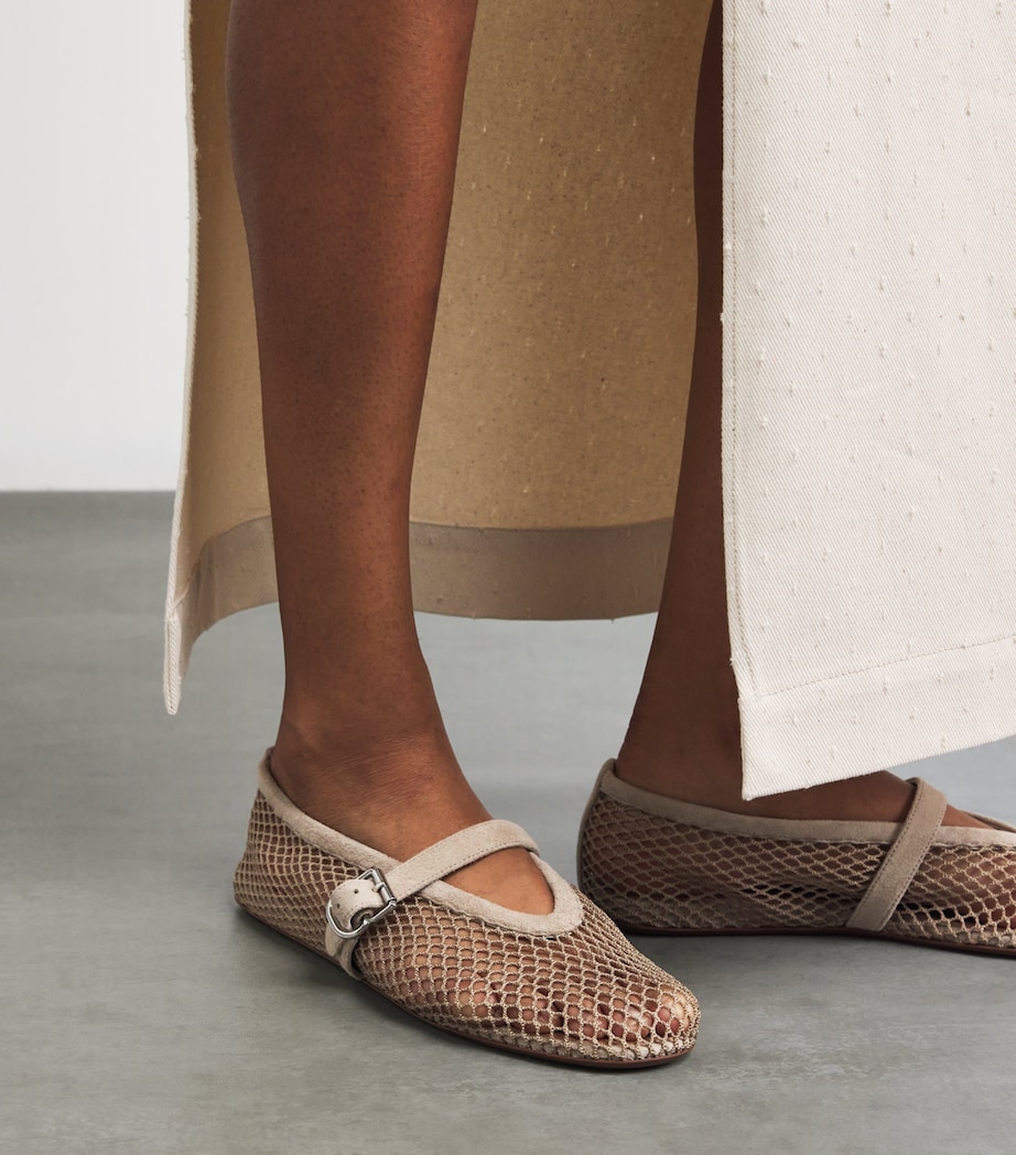 Mesh Ballet Flats BEIGE OTH Image 2