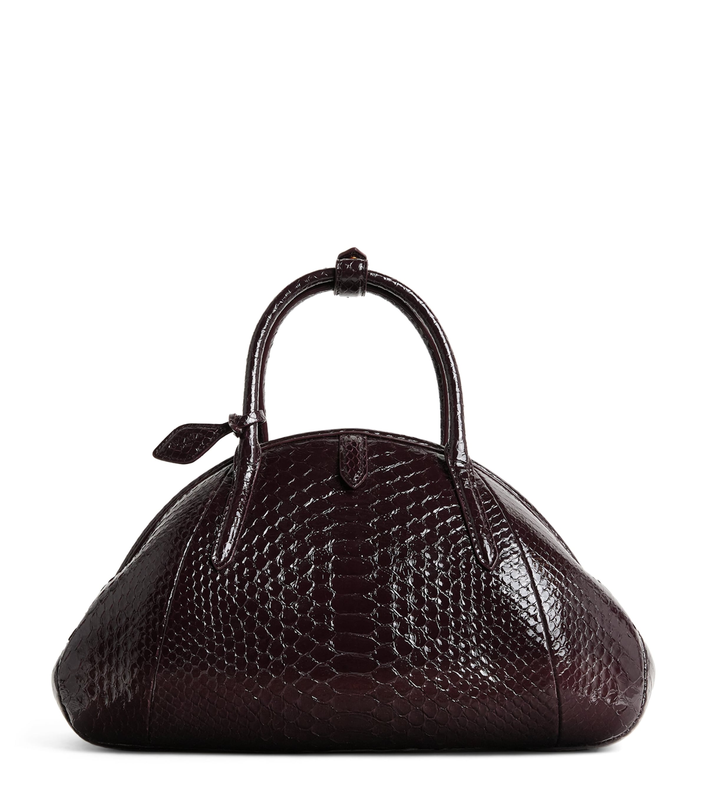 Alaïa Small Snakeskin Purse Top-Handle Bag Bordeaux Image 1