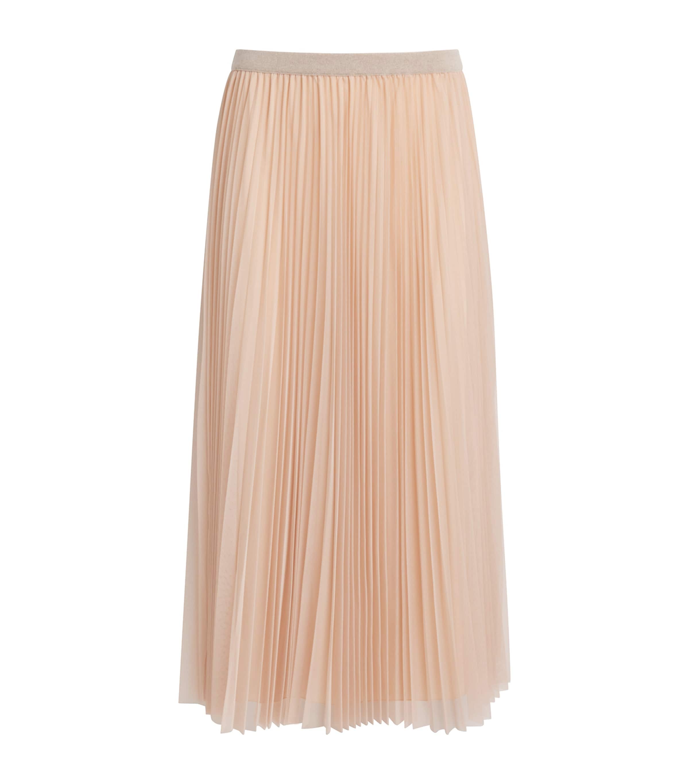 Fabiana Filippi Womens Tulle Pleated Midi Skirt Casha Image 1