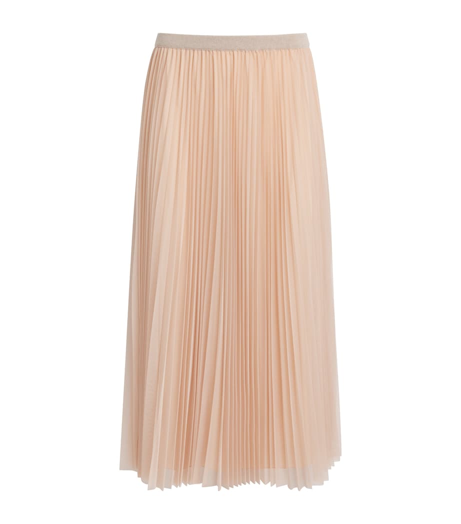 Fabiana Filippi Womens Tulle Pleated Midi Skirt Casha Image 1
