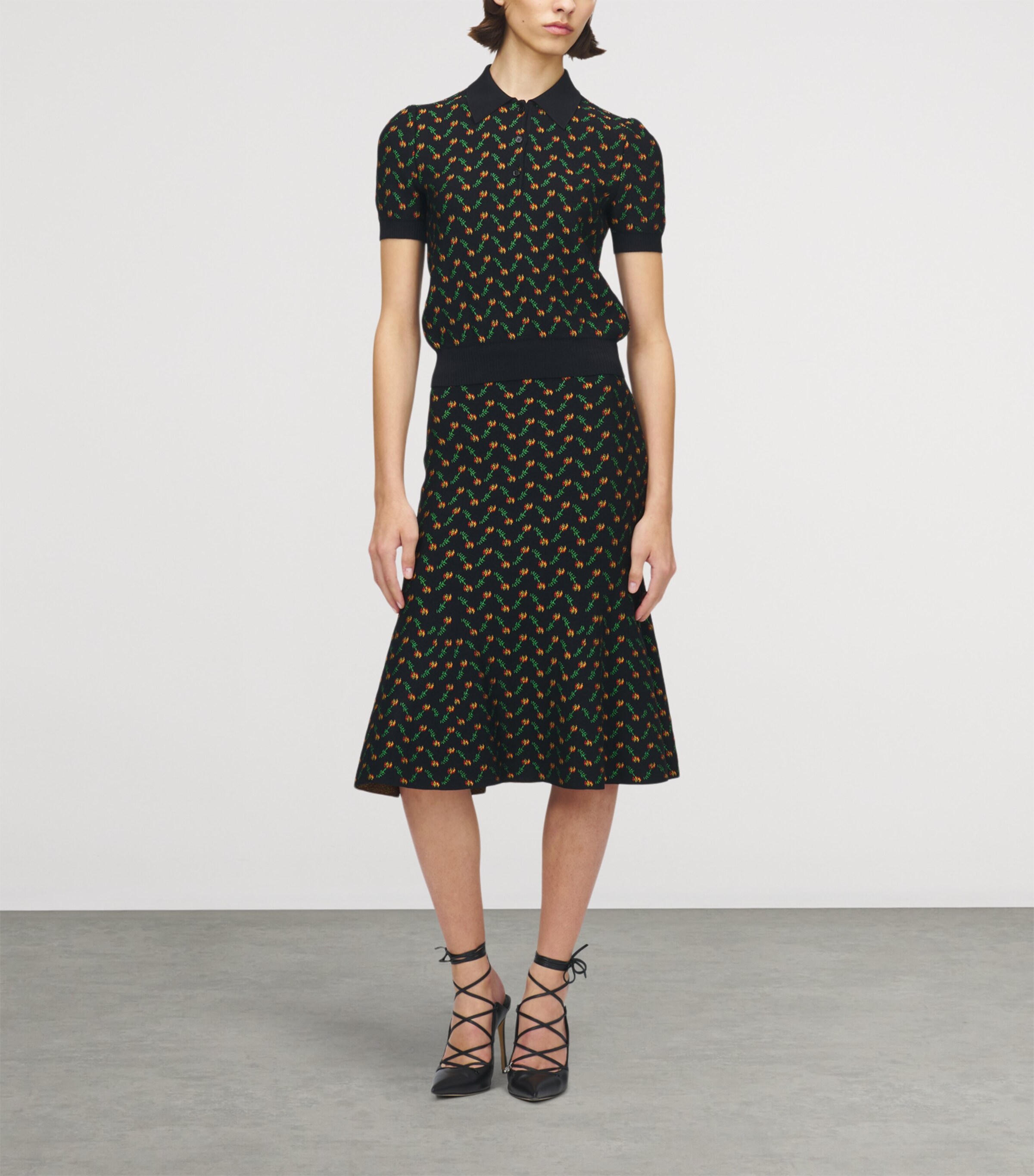 Floral Jacquard Polo Shirt 1417 Image 2