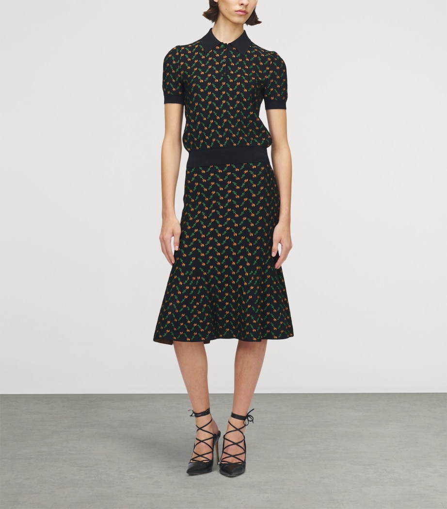 Floral Jacquard Polo Shirt 1417 Image 2