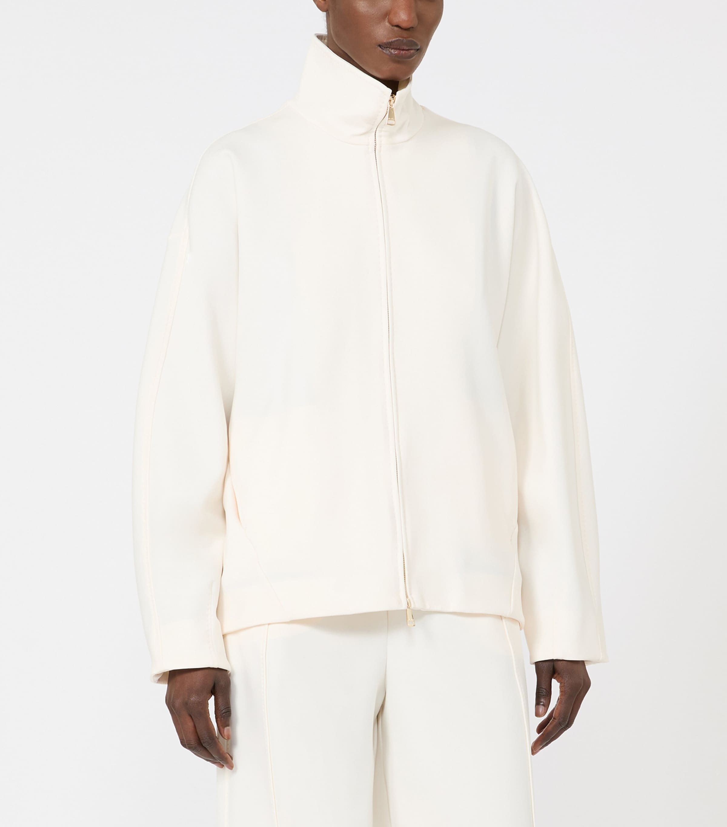 Jersey High-Neck Jacket IVORY Image 2