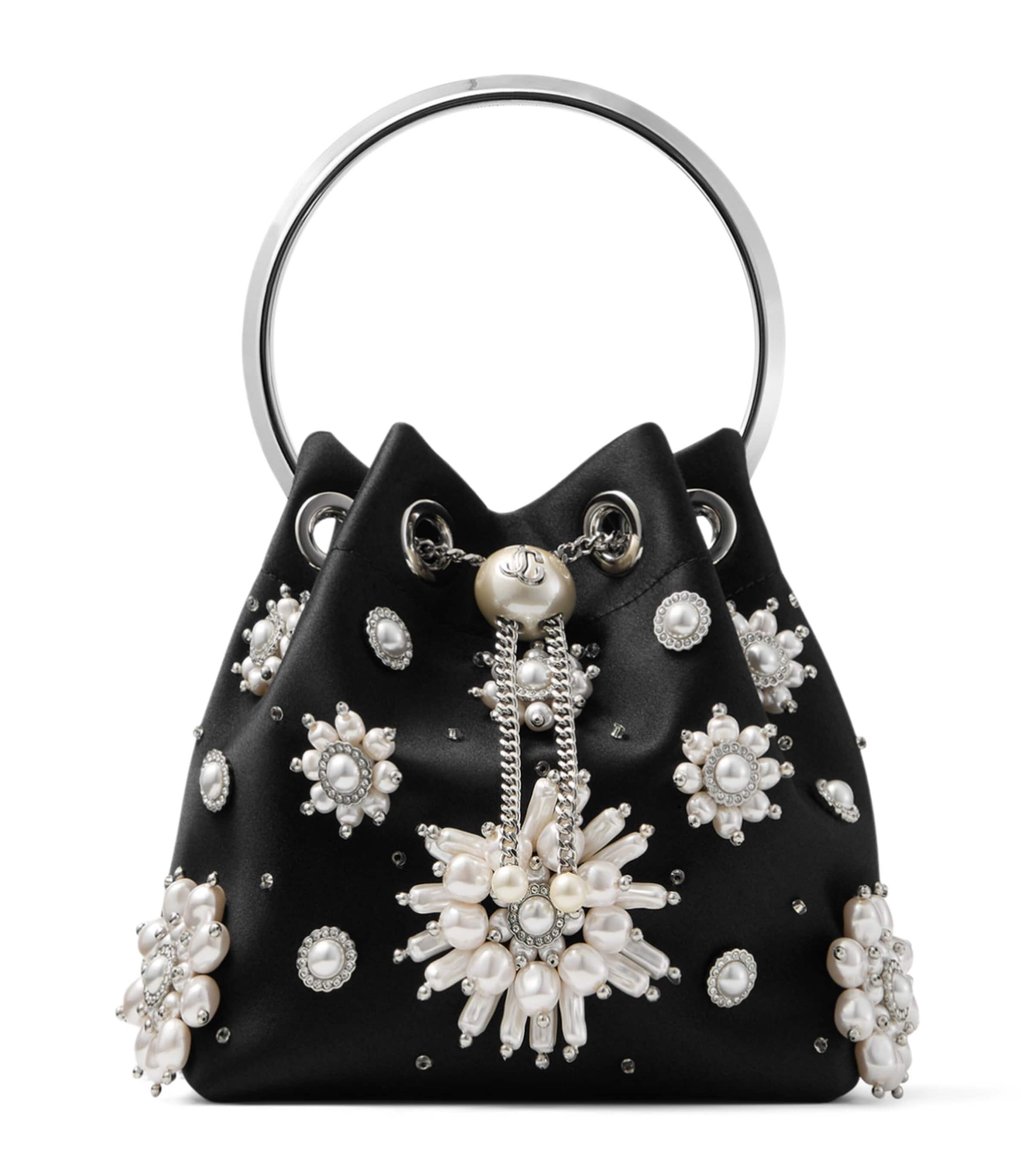 Jimmy Choo Multi Satin Beaded Bon Bon Top-Handle Bag | Harrods JP
