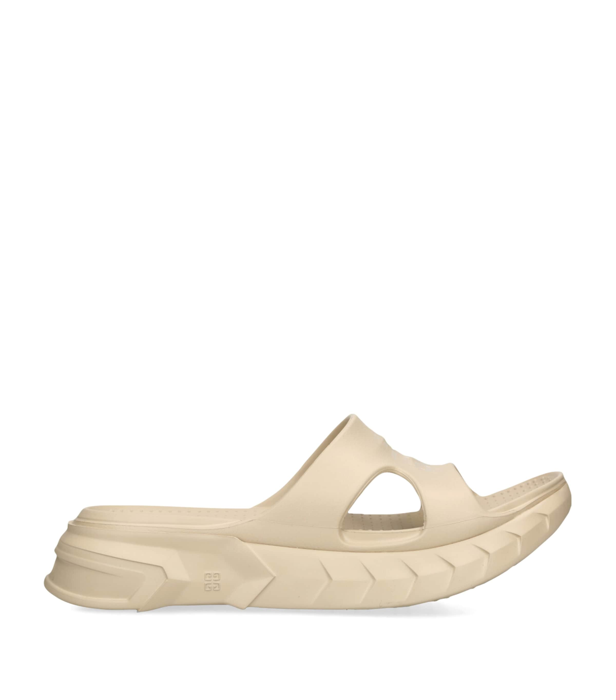 Givenchy Marshmallow Logo-print Rubber Slides In Neutrals