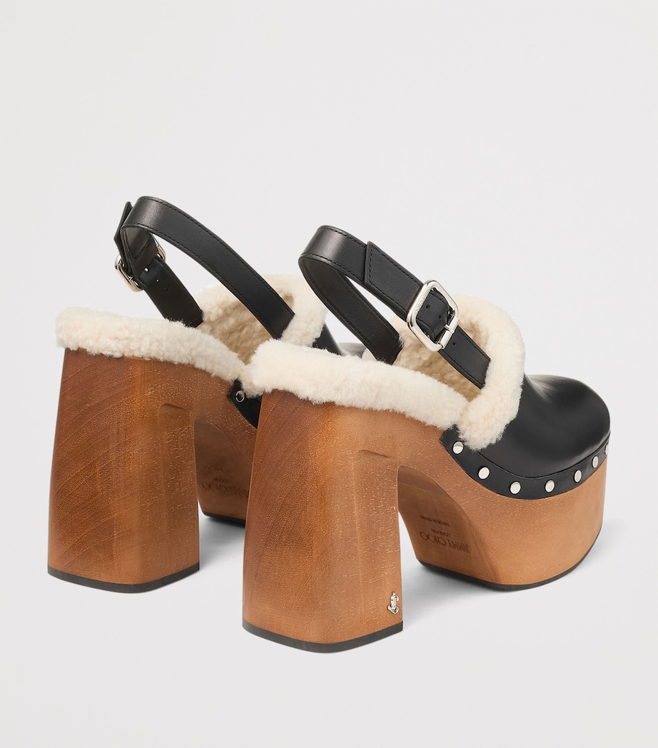 Alida 135 Leather Platform Heels BLACK/NATURAL Image 5