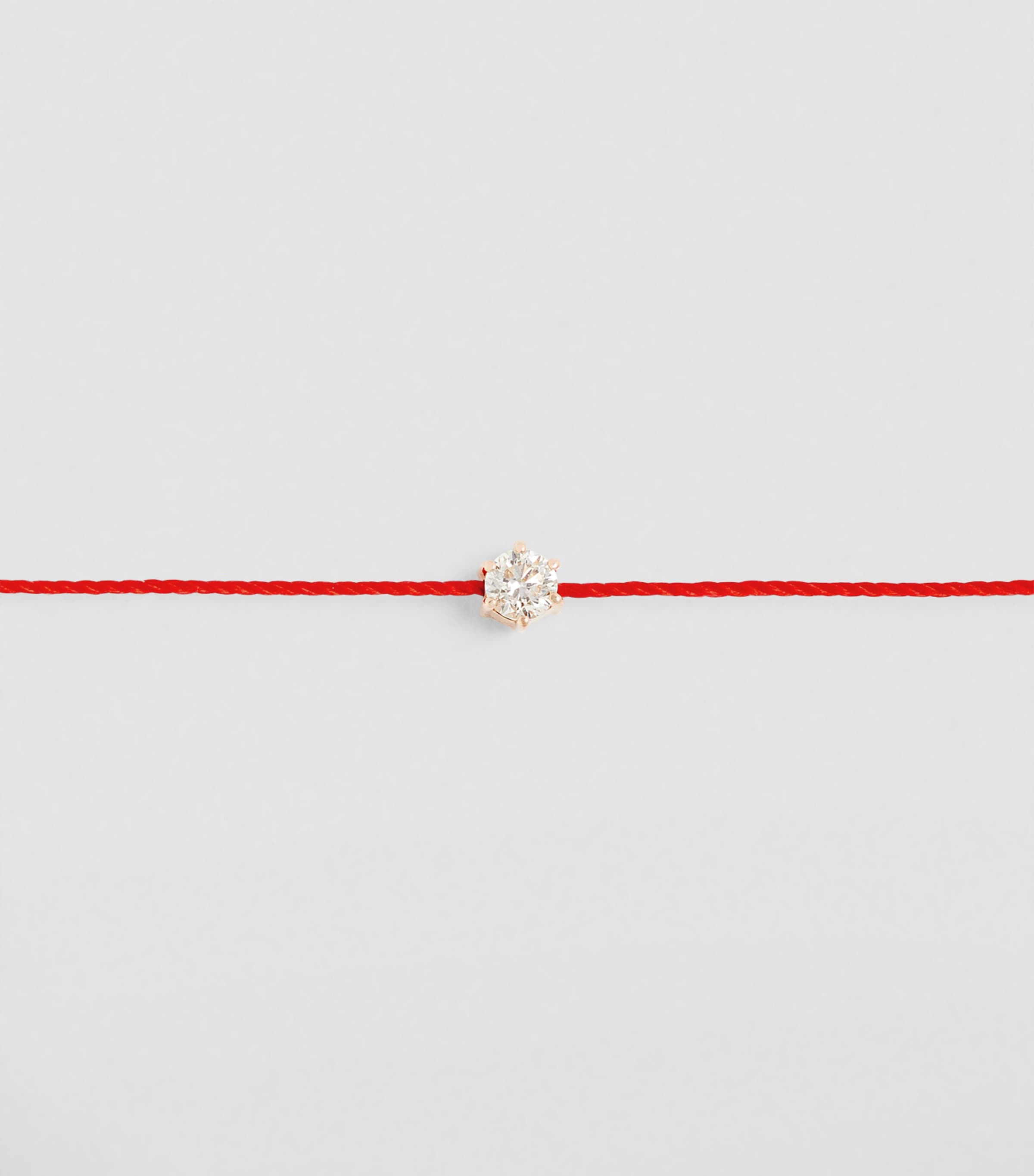 Rose Gold and Diamond Absolu Thread Bracelet RED Image 3