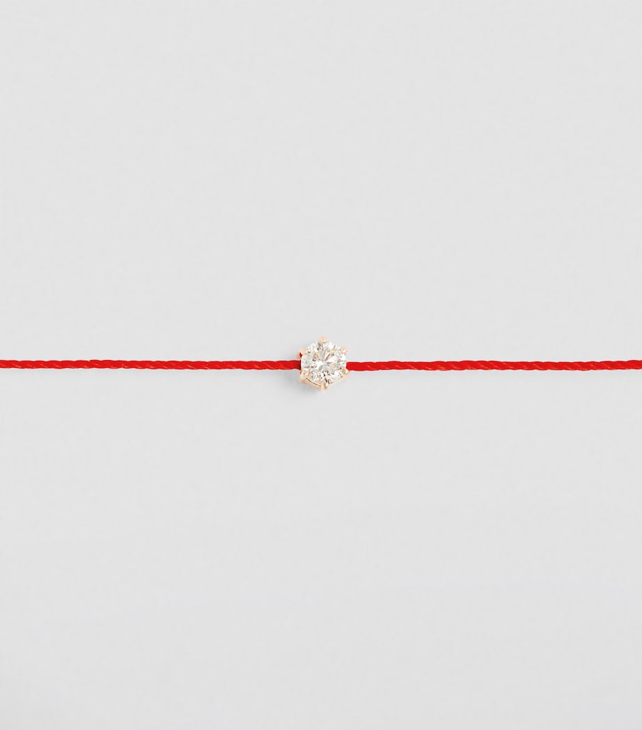 Rose Gold and Diamond Absolu Thread Bracelet RED Image 3