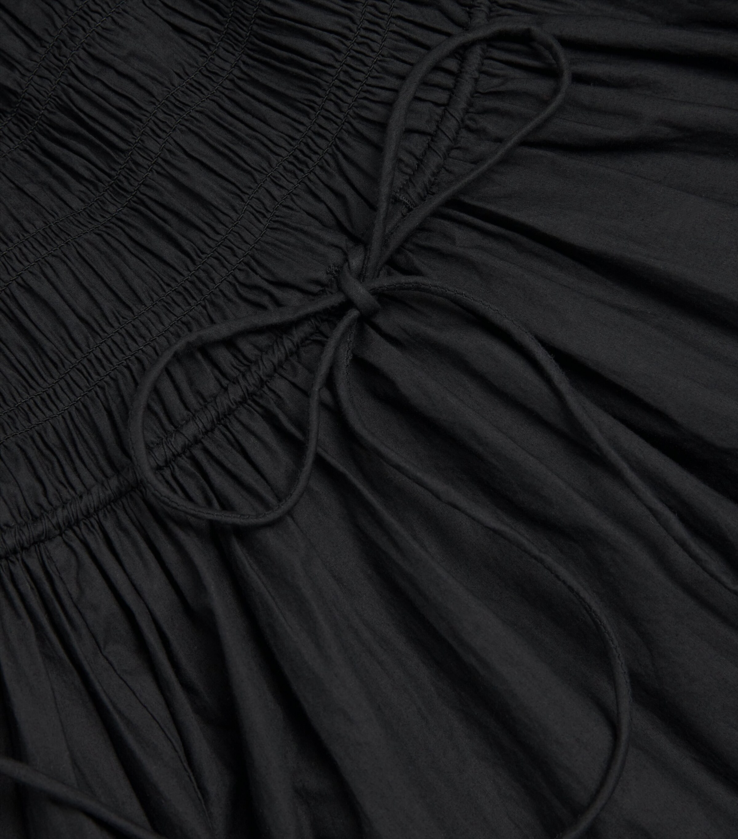 Organic Cotton-Blend Ischia Midi Dress BLACK Image 5