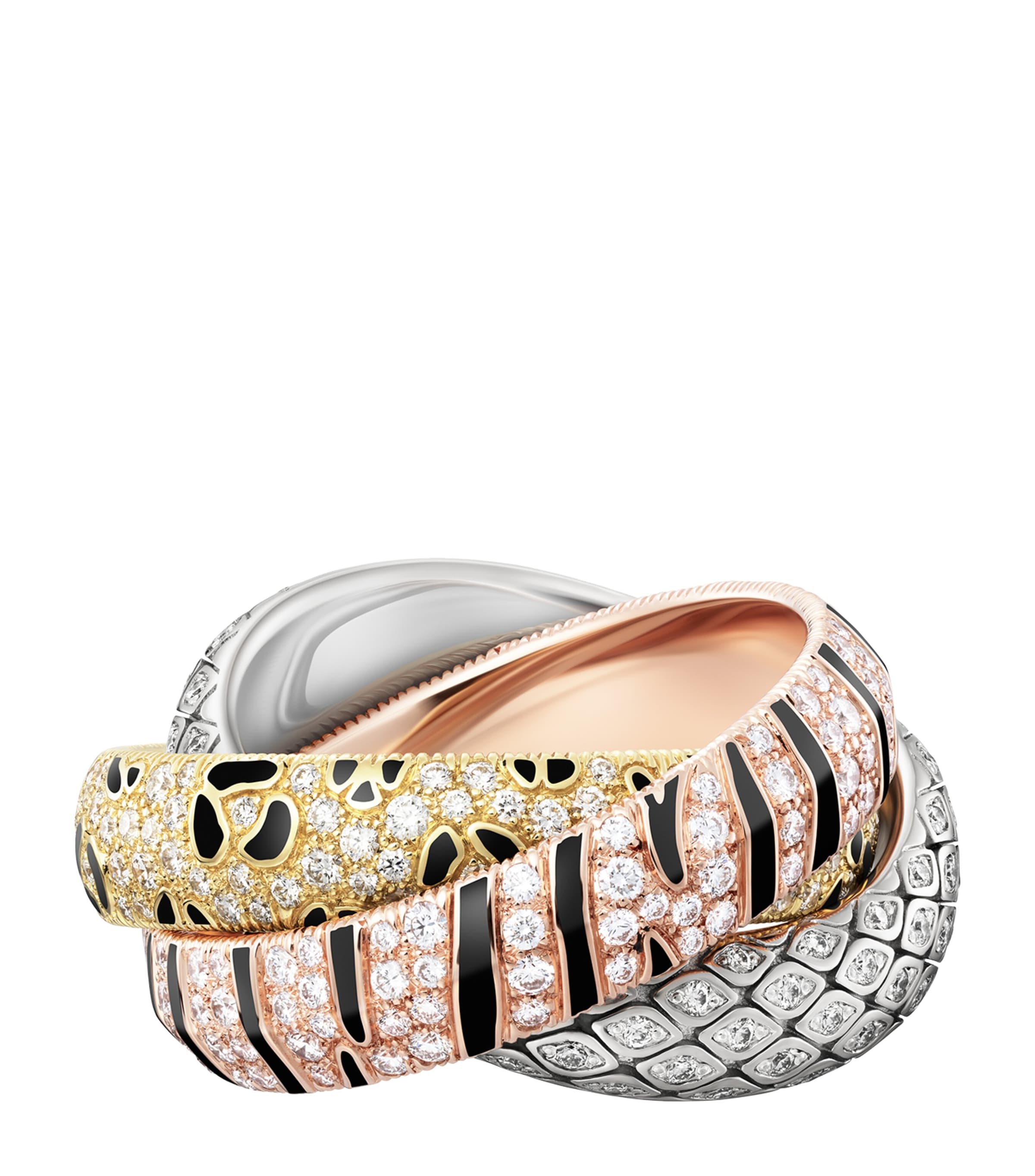 Gold and Diamond Trinity Wild One Ring MULTI Image 1