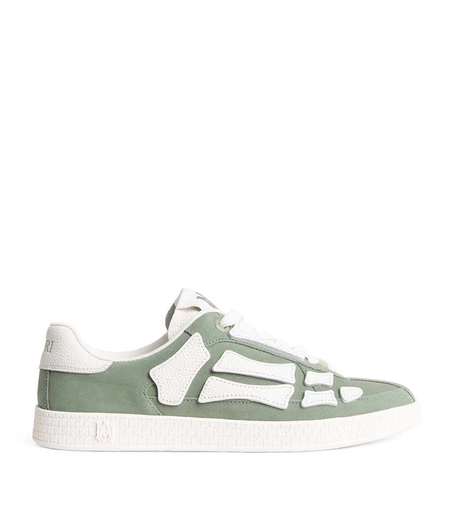 AMIRI Leather Pacific Bones Sneakers Olive Image 1