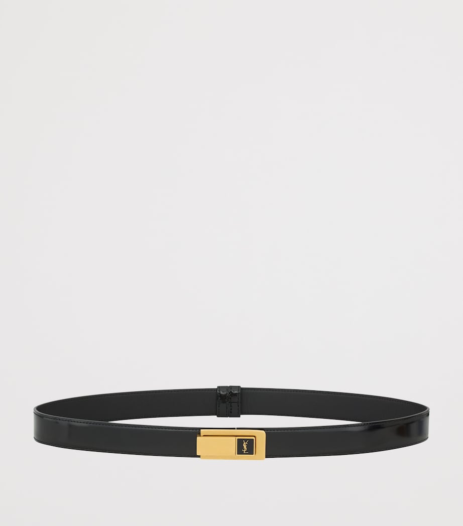 Saint Laurent Leather Cassandre Charniere Belt Image 2