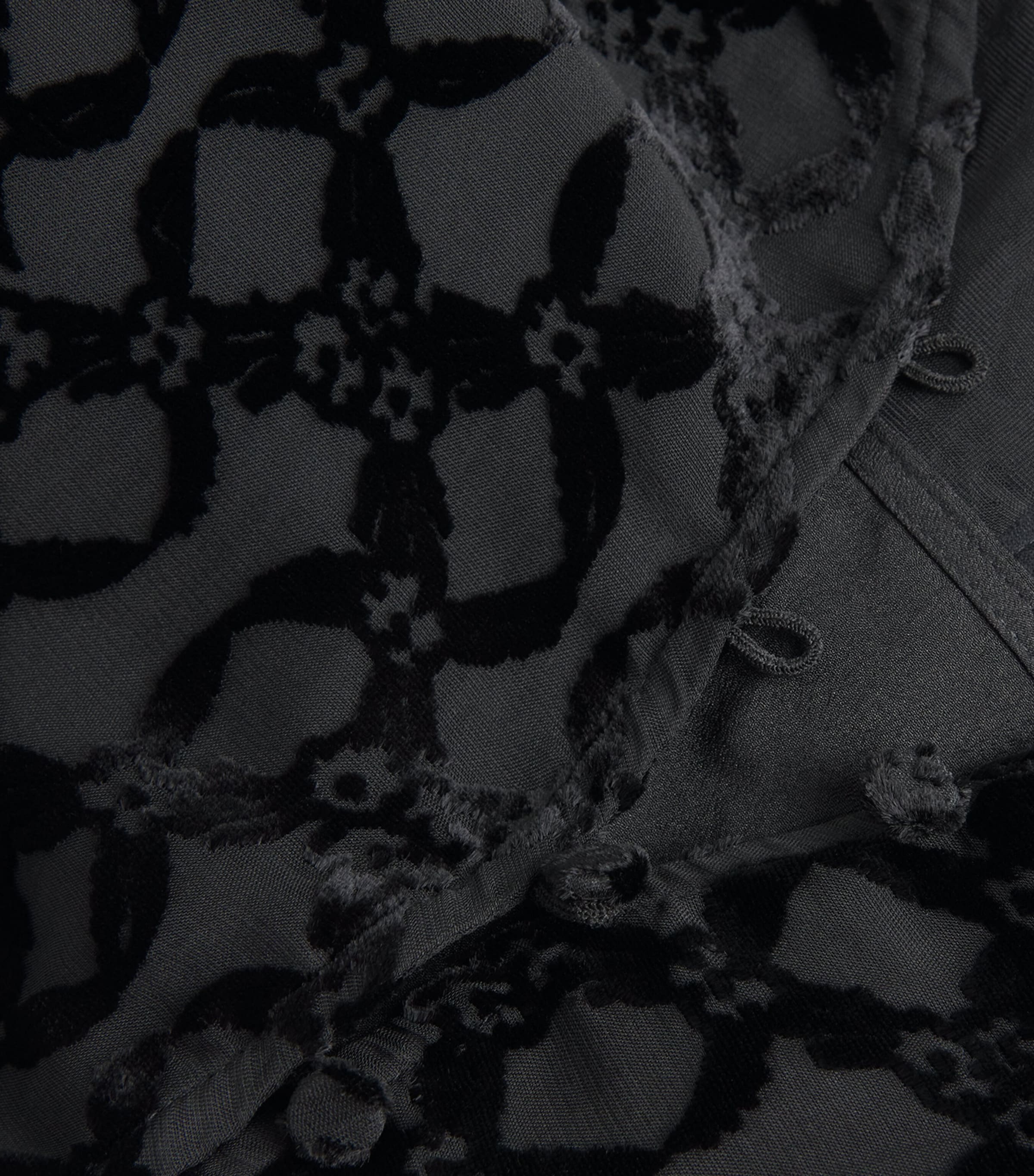 Velvet Jacquard Amaya Blouse BLACK Image 5