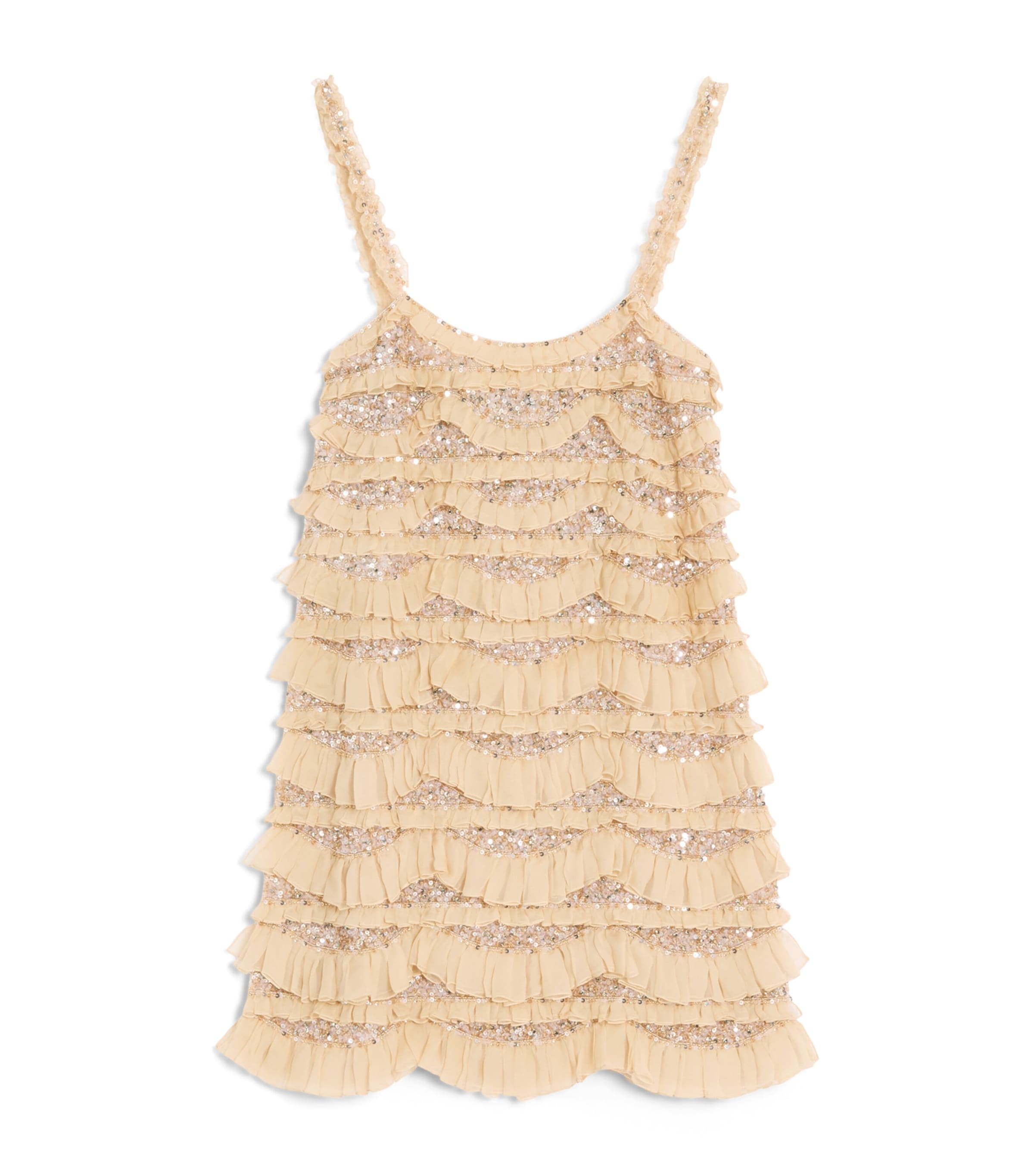 Silk Ruffled Mini Dress CGL Image 1