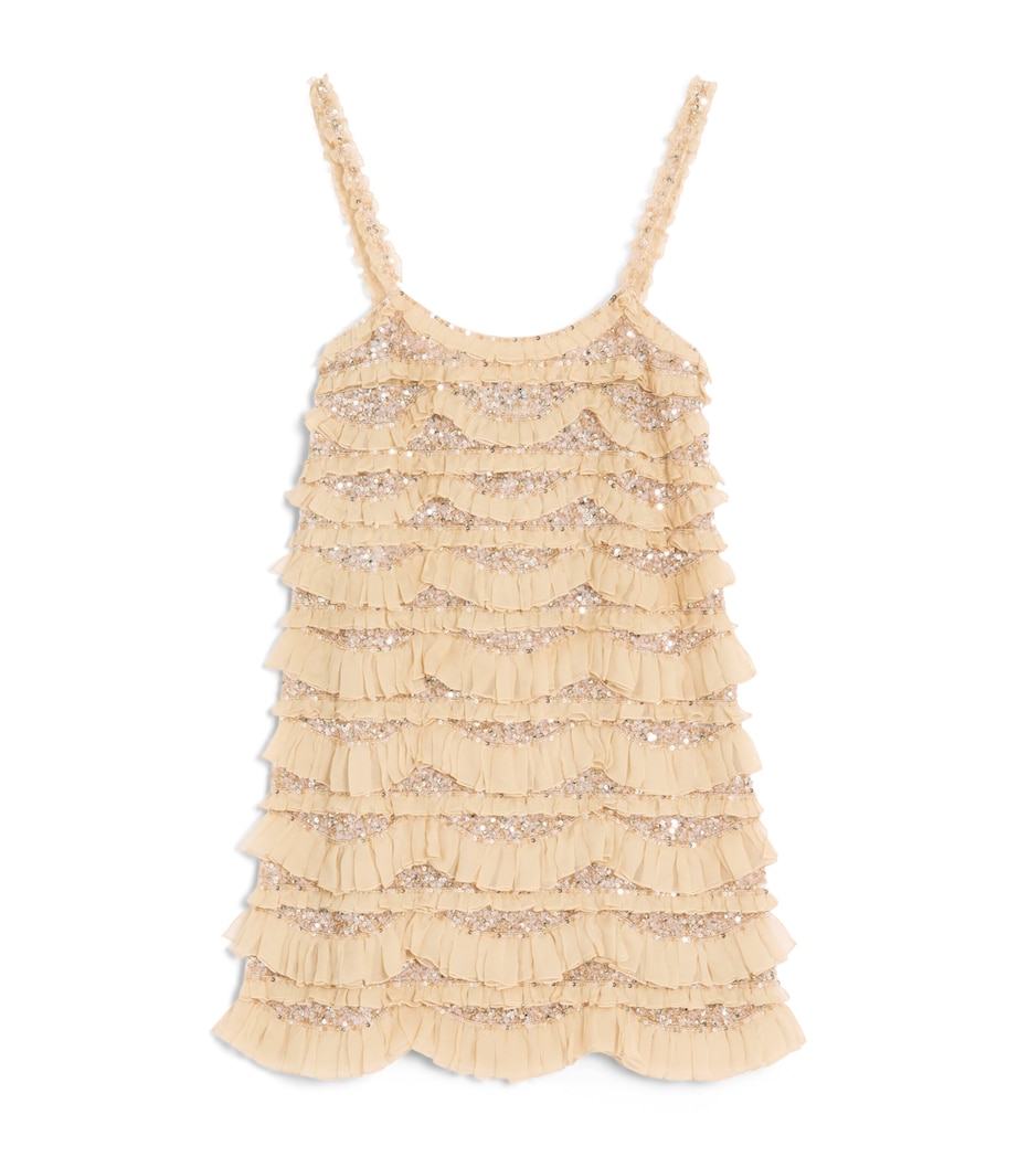 Silk Ruffled Mini Dress CGL Image 1