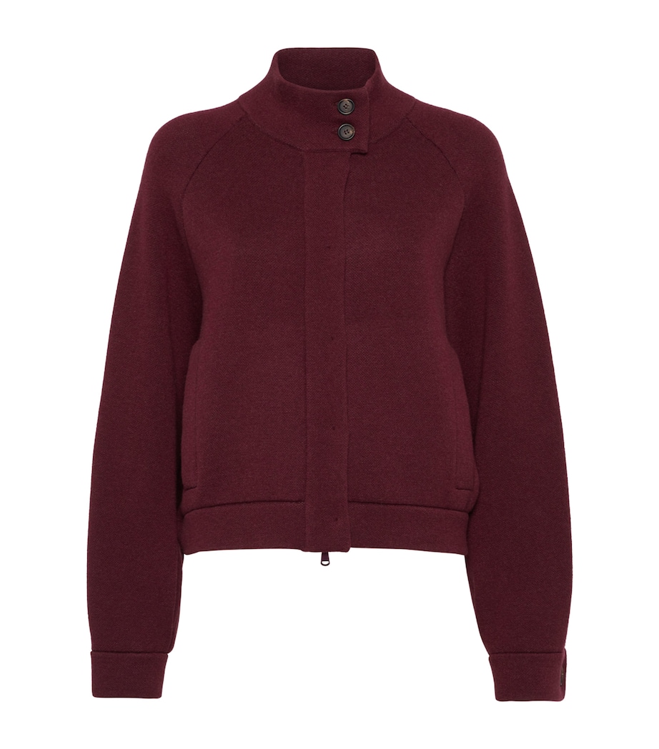 Cashmere-Blend Double Knit Jacket COQ44 Image 1