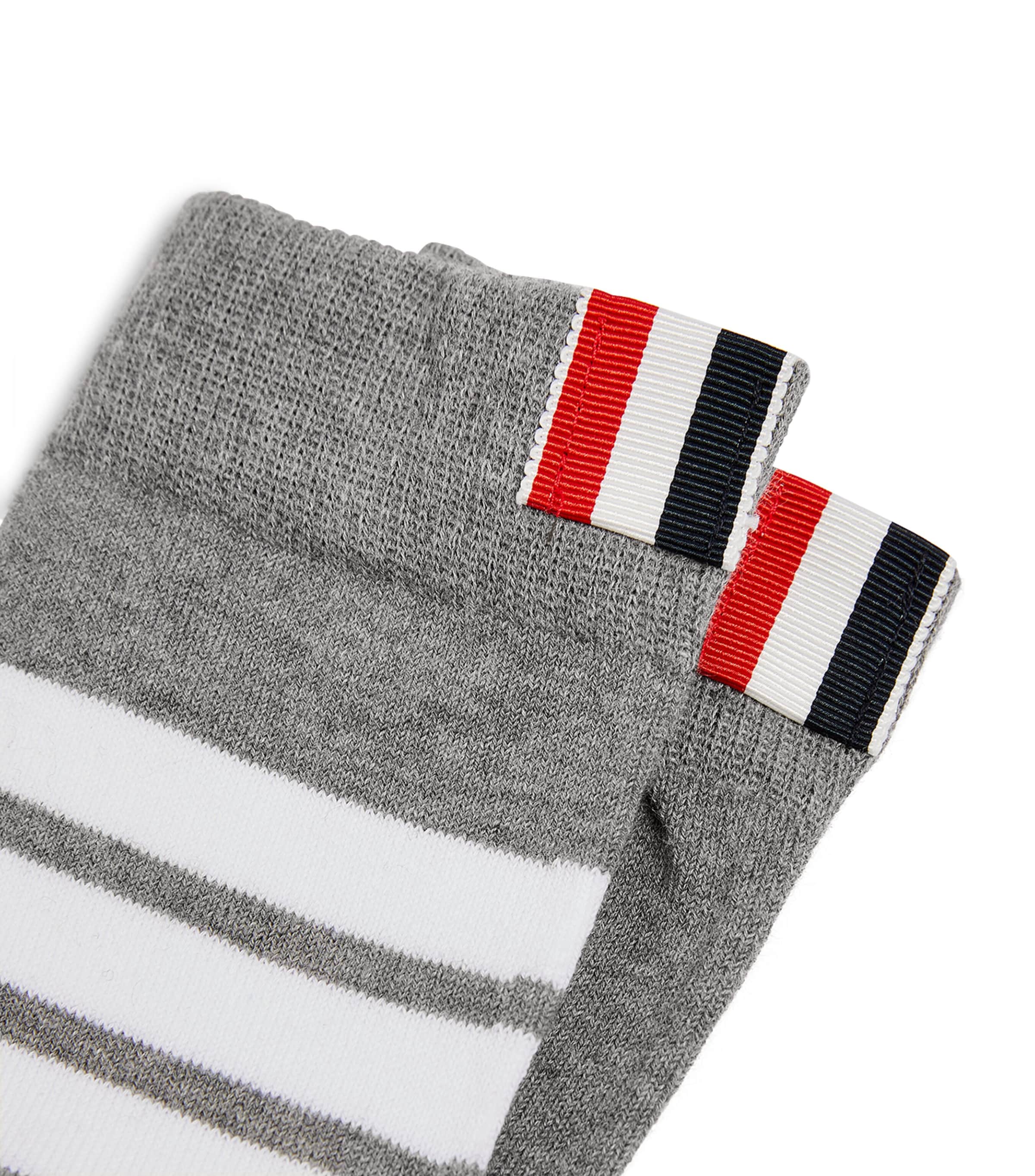 Thom Browne Kids Grey 4-Bar Knee-High Socks | Harrods US