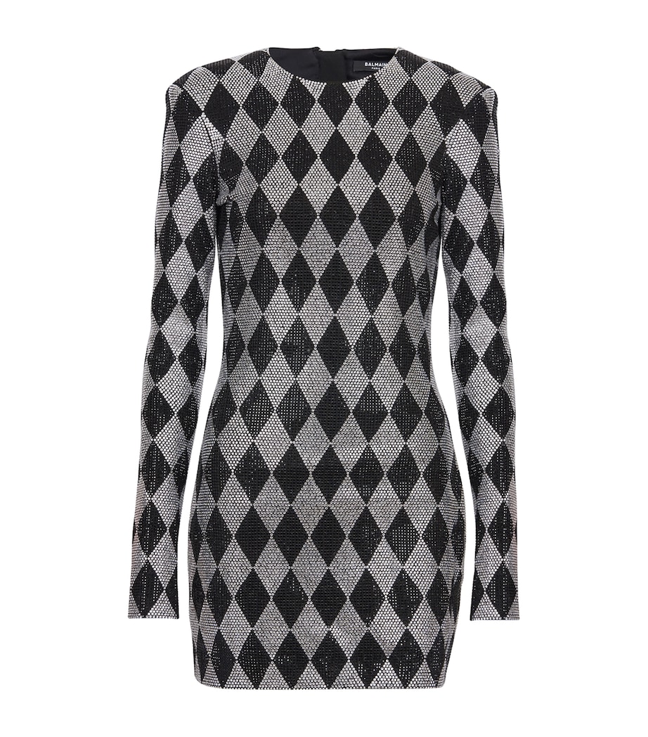 Embellished Diamond Mini Dress EAW NOIR/CRISTAL Image 1