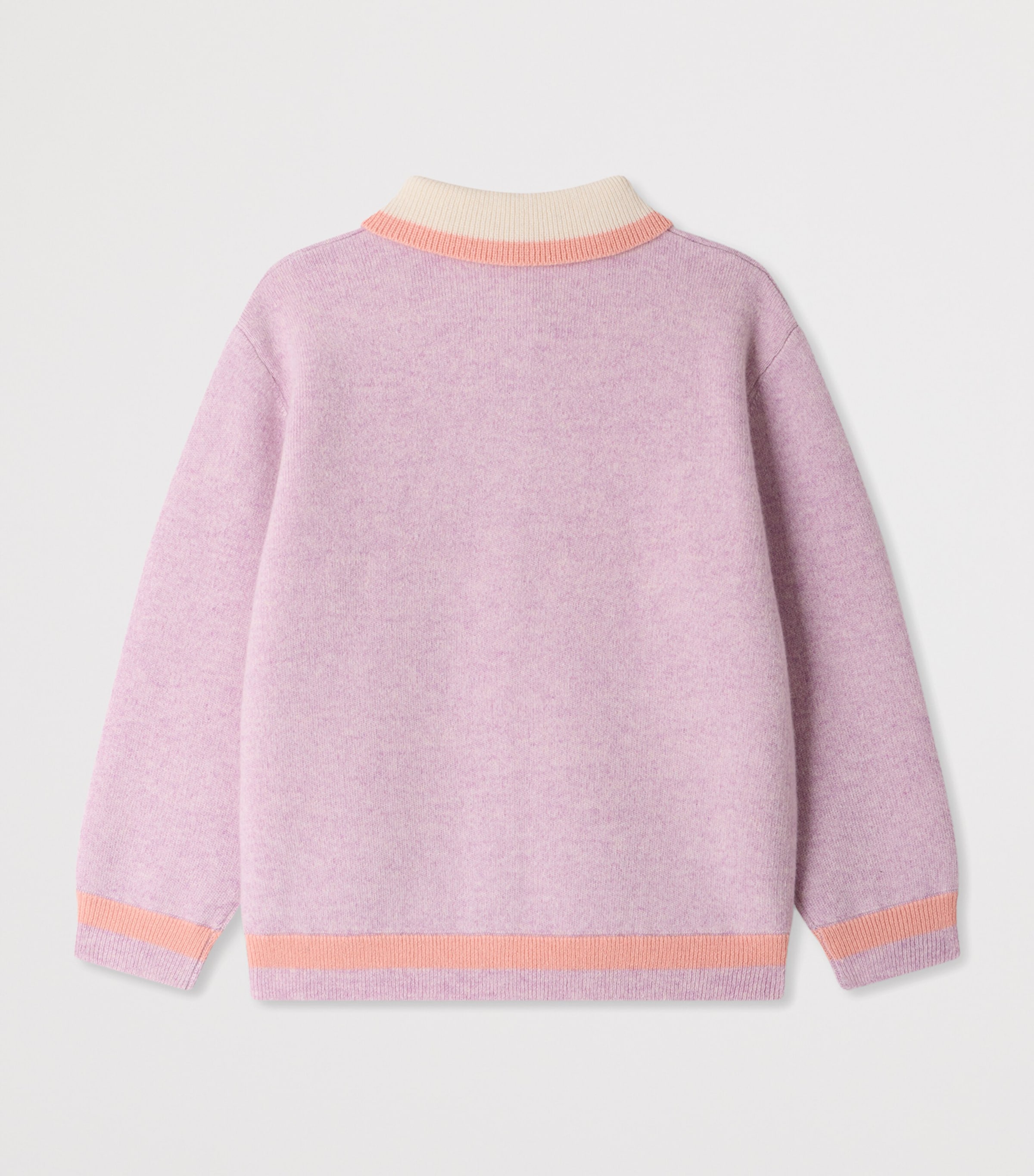Bonpoint Cashmere Collared Cardigan (4-8 Years) Lilas Image 2