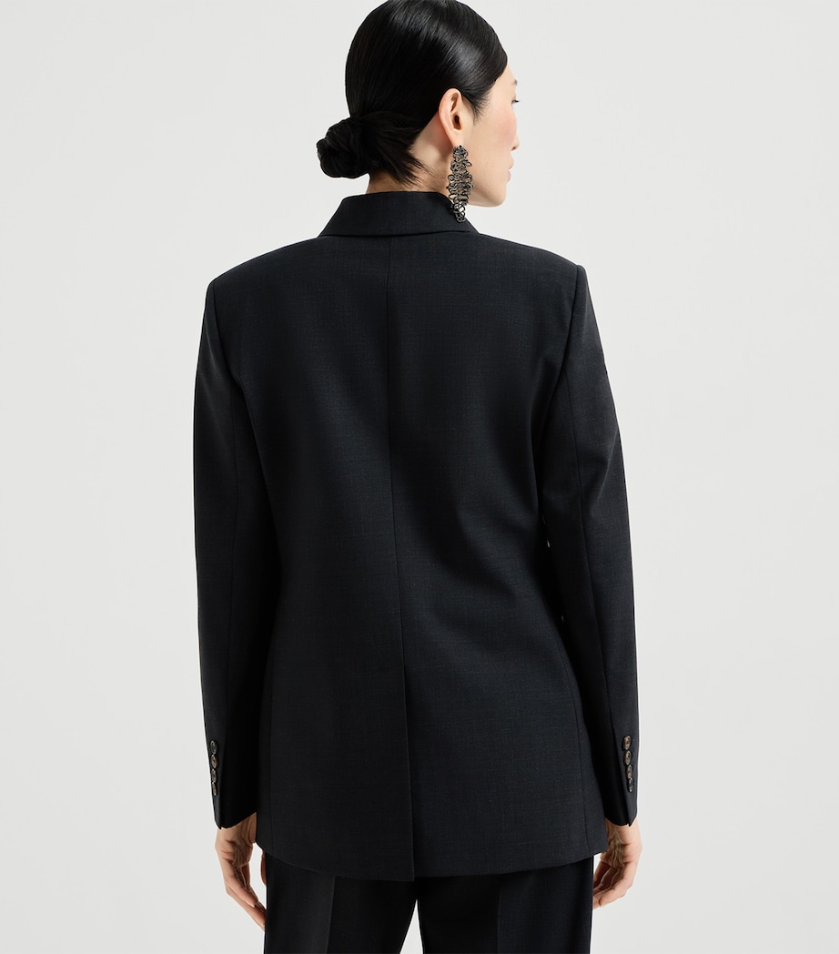 Brunello Cucinelli Womens Tropical Luxury Wool Blazer Image 5