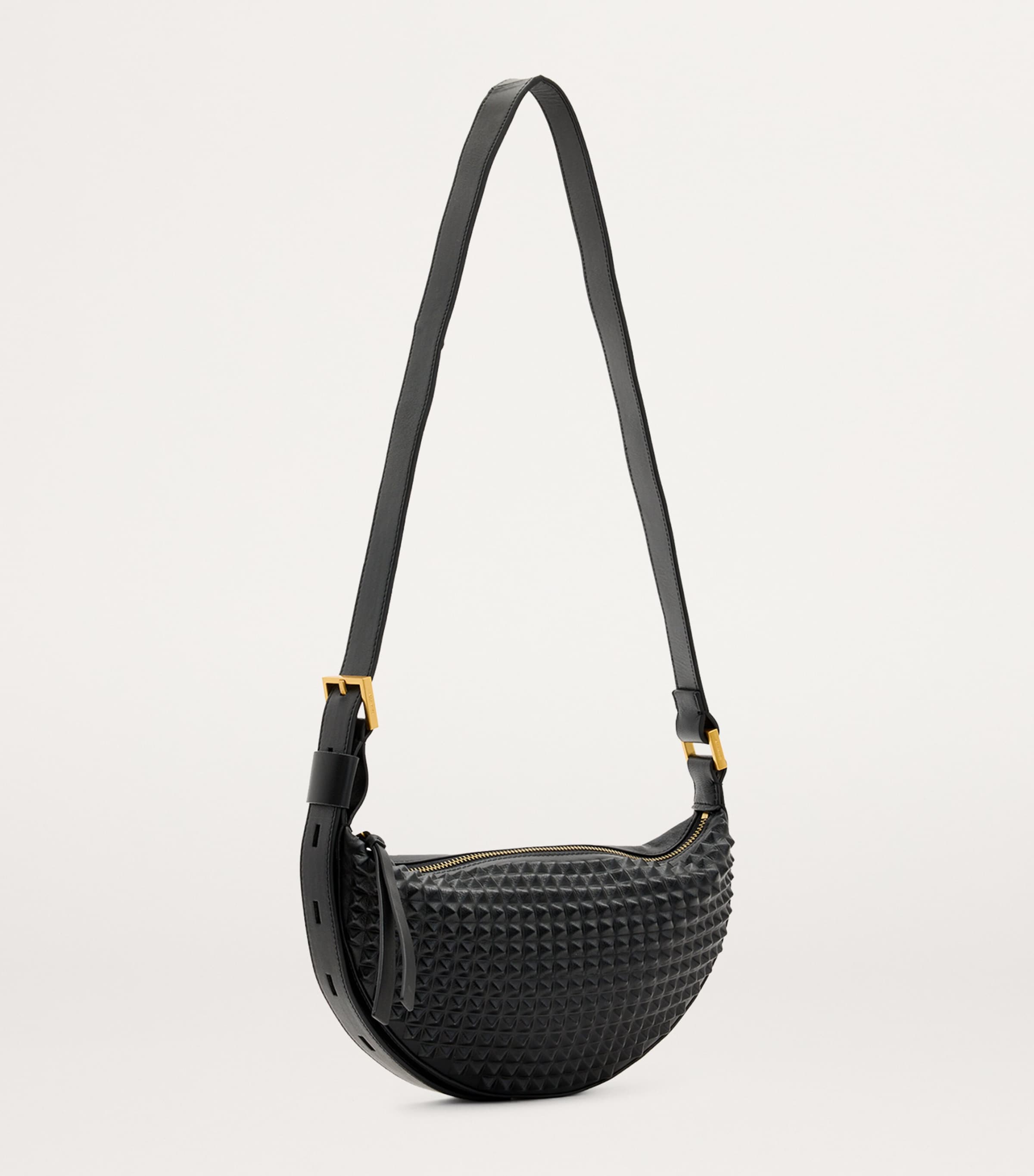 AllSaints Halfmoon Leather Crossbody Bag | Saks Fifth Avenue