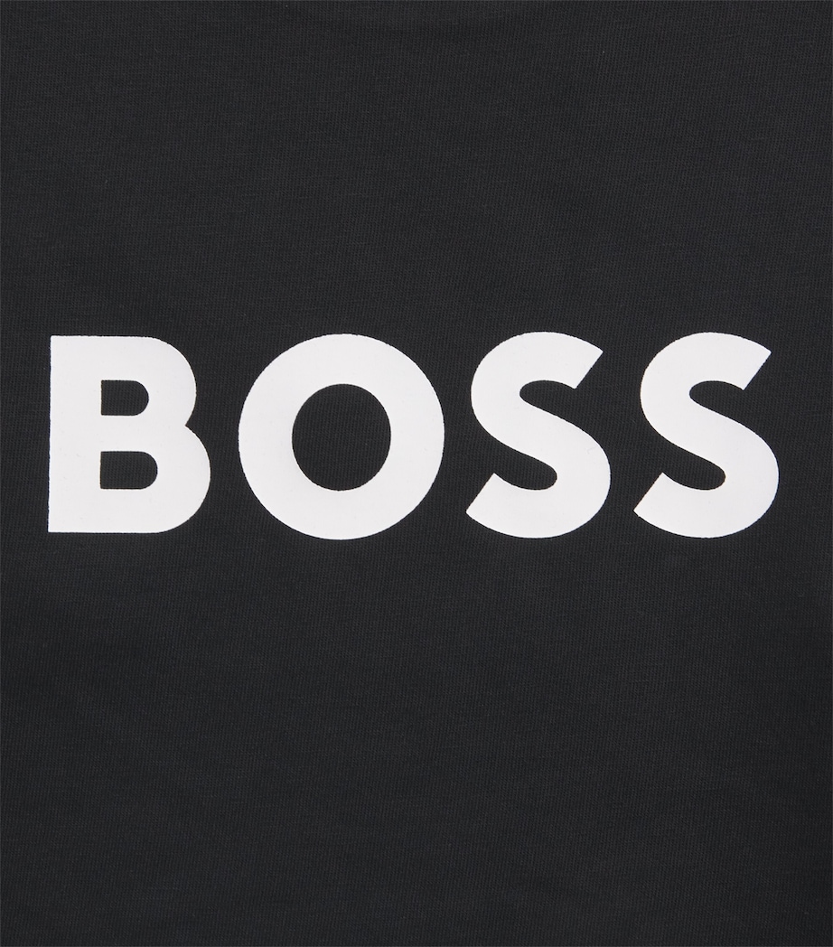 Cotton Logo Long-Sleeve T-Shirt (4-16 Years) 09BBLACK Image 3