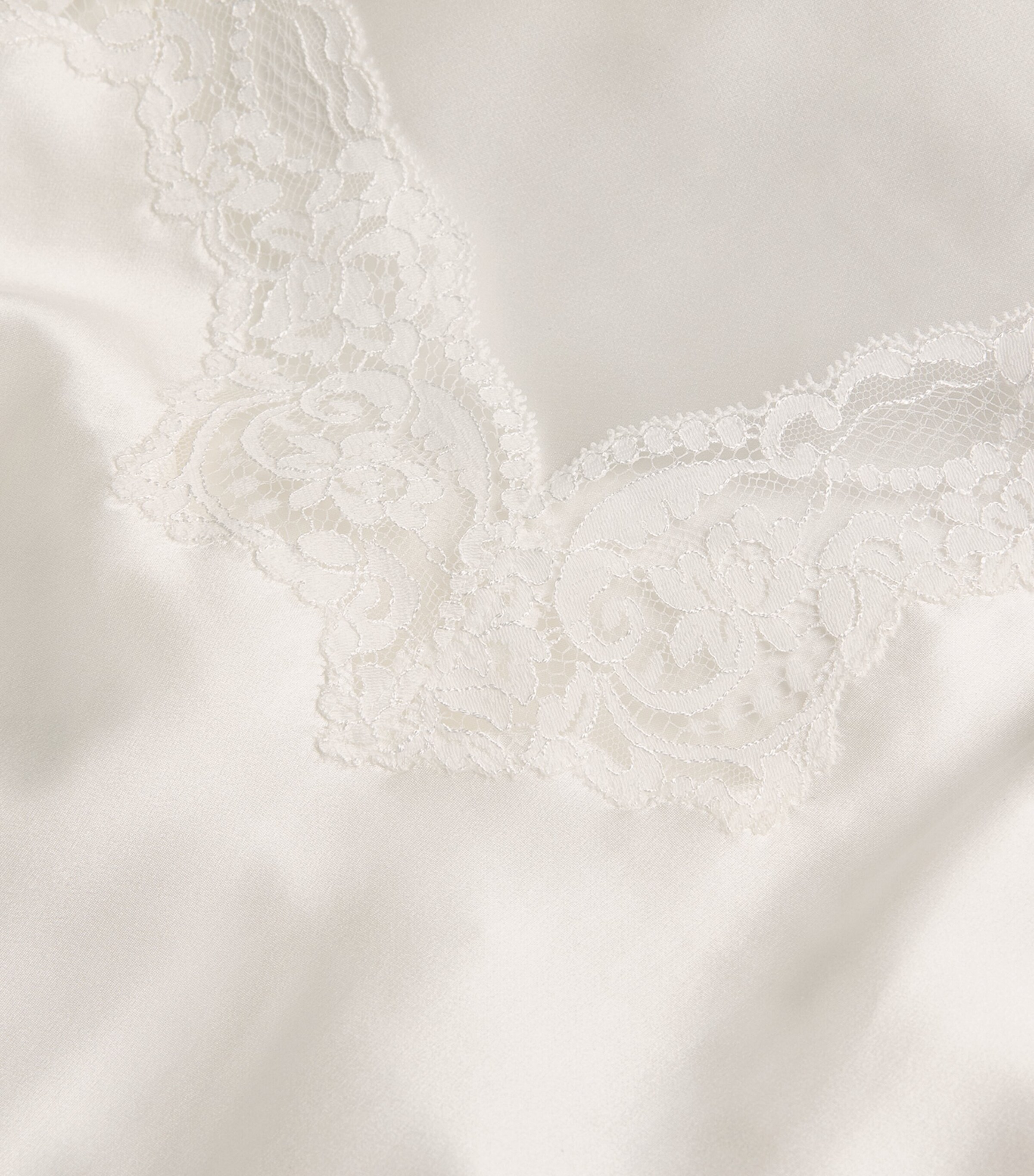 Silk Lace-Trim In My Boudoir Long Nightdress IVORY Image 4