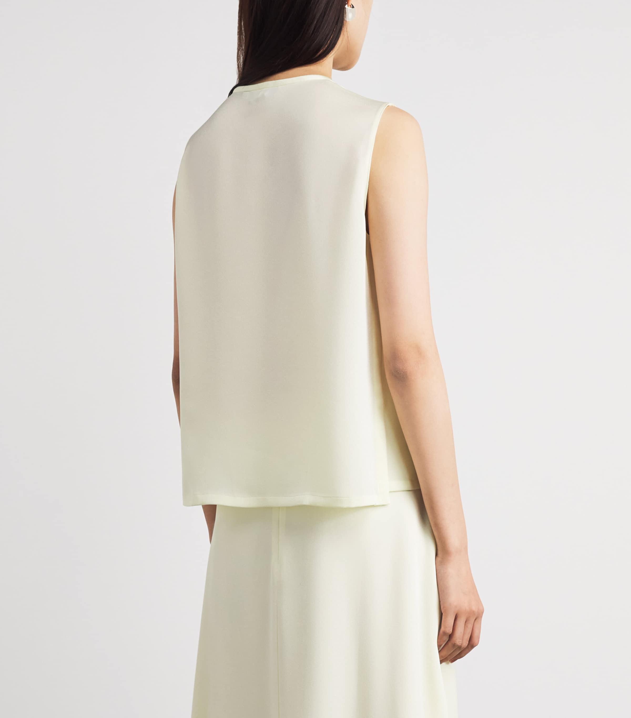 Theory Womens Split-Neck Shell Top Lemongrass Image 5