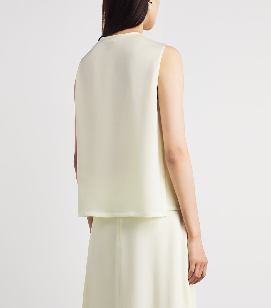 Theory Womens Split-Neck Shell Top Lemongrass Image 5