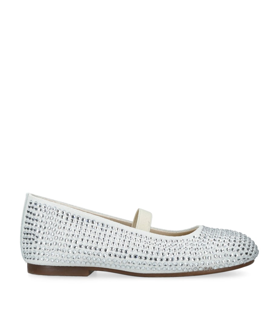 BabyWalker Leather Embellished Mary Janes White Image 1