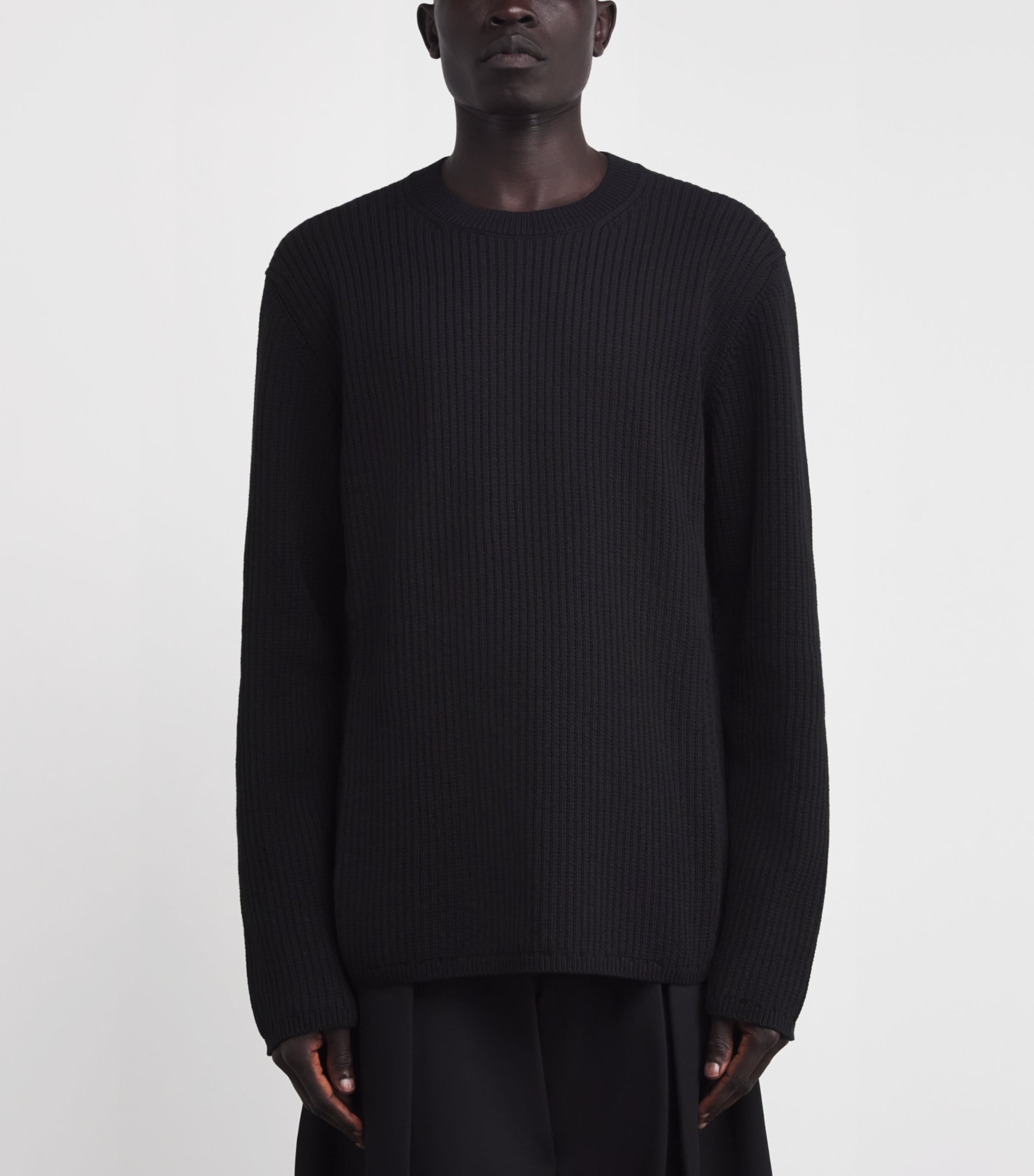 Comme Des Garçons Homme Plus Black Textured Knit Sweater | Harrods US