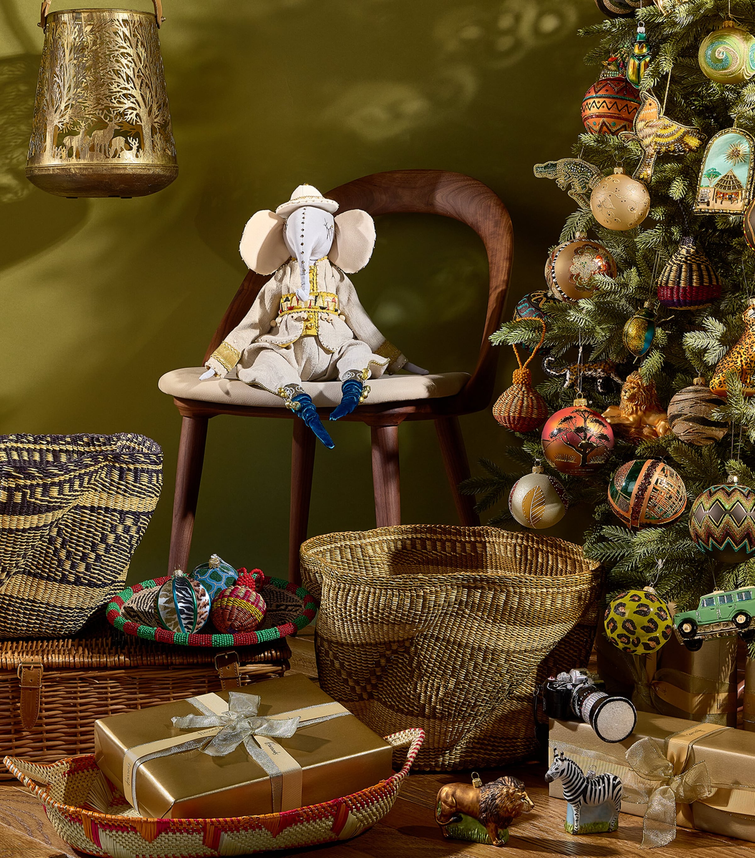 Harrods Woven Christmas Tree (3.5ft) Beige Image 2